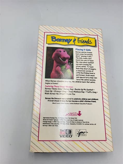 Barney and Friends Playing It Safe VHS Tape 1992 Time Life Video the Lyons Group - Etsy