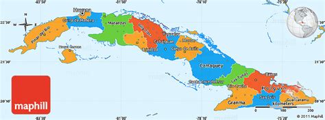 Political Simple Map of Cuba