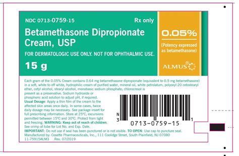 Betamethasone Cream: Package Insert / Prescribing Info