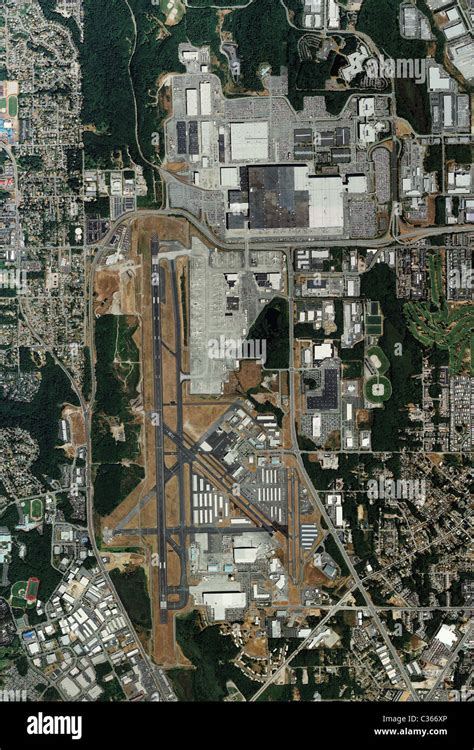 aerial map view Boeing Everett Factory and Paine Field airport Stock ...