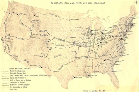 Railroads, 1860, and Overland Mail, 1860-1869 | This map sho… | Flickr