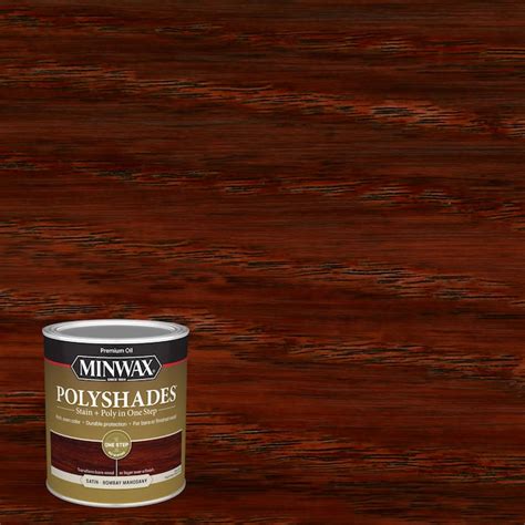 Minwax PolyShades Oil-Based Bombay Mahogany Satin Interior Stain (1 ...