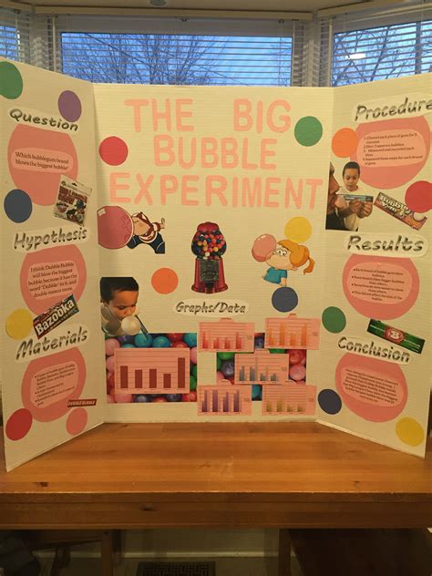 Science fair project. The big bubble experiment. | Cool science fair projects, Science fair ...