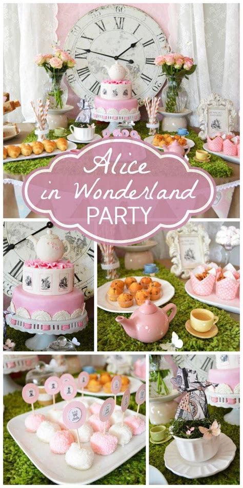 Alice in wonderland theme baby shower | Alice in wonderland birthday, Alice tea party, Tea party ...