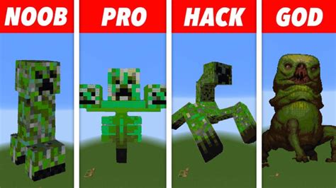 NOOB VS PRO VS HACKER Minecraft Pixel art Creeper - YouTube