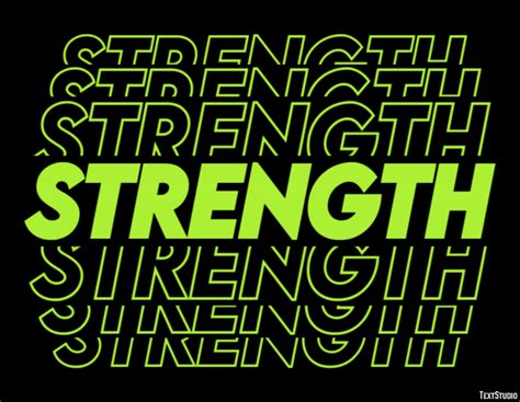 Strength Text Effect and Logo Design Word