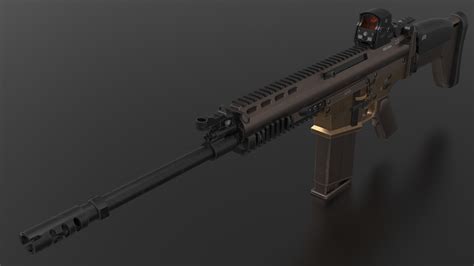 FN Scar Gun 3D Model - TurboSquid 1862315