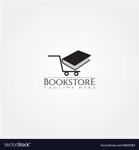 Bookstore icon template creative logo design Vector Image