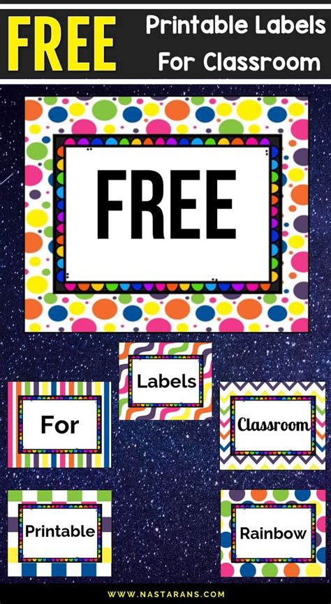 Free printable and editable labels for classroom – Artofit