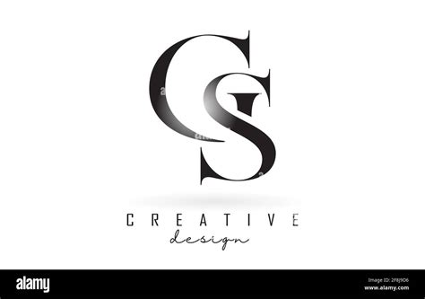 GS g s letter design logo logotype concept with serif font and elegant ...