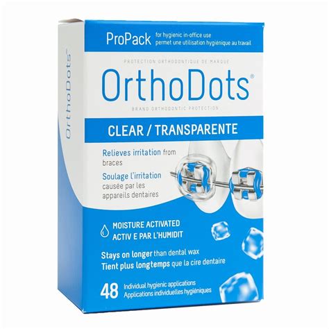 OrthoDots CLEAR (48 Count) - Moisture Activated, Silicone Dental Wax ...