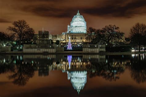 US Capitol Building at Night Photograph by Cityscape Photography - Fine ...