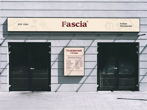 Front View Storefront Fascia Signage With Poster Mockup Free Download | Resource Boy