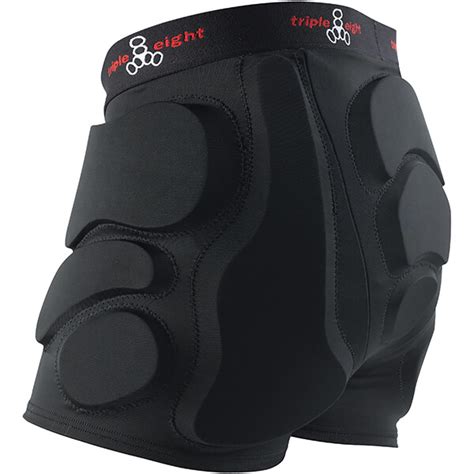 Triple 8 Skateboard Pads Roller Derby Bumsaver Black Hip Pads - X-Large