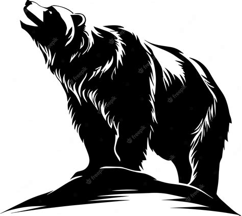 Premium Vector | Roaring black bear mascot logo