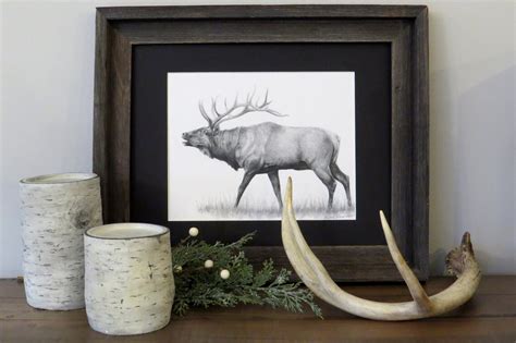 Elk Art Print, Wildlife Art Print, Gift for Outdoorsman, Animal Print Elk, Gift for Hunter, Gift ...