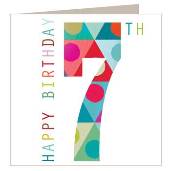 Sparkly 7th Birthday Card By Kali Stileman Publishing