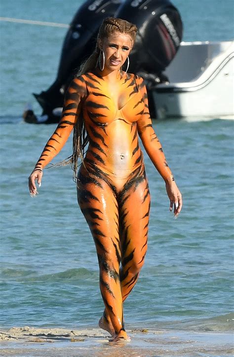 Cardi B Shows Curves in Body Painted Tiger Look After Admitting She's ...