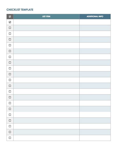 23 Google Doc Checklist Template - Free Popular Templates Design