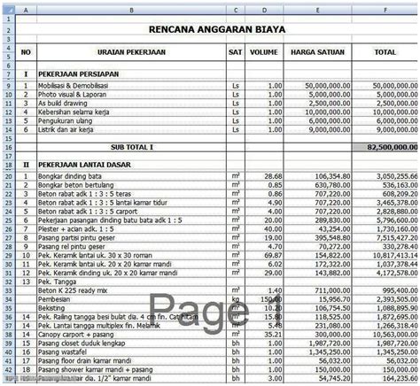 Rab bangunan 2018 excel - codepole