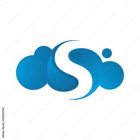 modern blue cloud Logo design vector clouds icon illustrations Stock ...