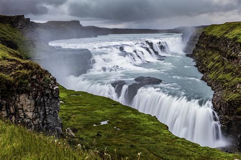 Famous Gullfoss waterfall at Iceland. Photograph by Kristian Sekulic - Pixels