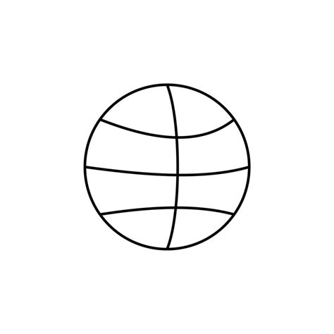 Basketball Thin Line Icon Vector Illustration Logo Template. Suitable For Many Purposes ...