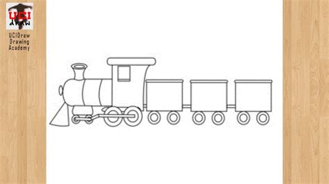 How to Draw a Train Easy Drawing | Step by Step Steam Train Sketch for ...