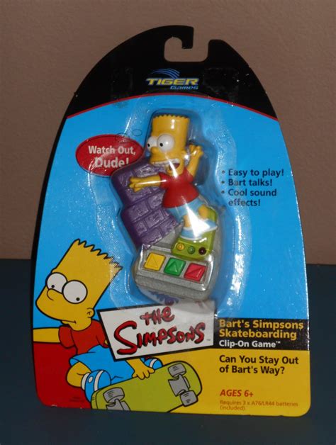 The Simpsons Bart's Skateboarding Game Clip-On Electronic Handheld ...