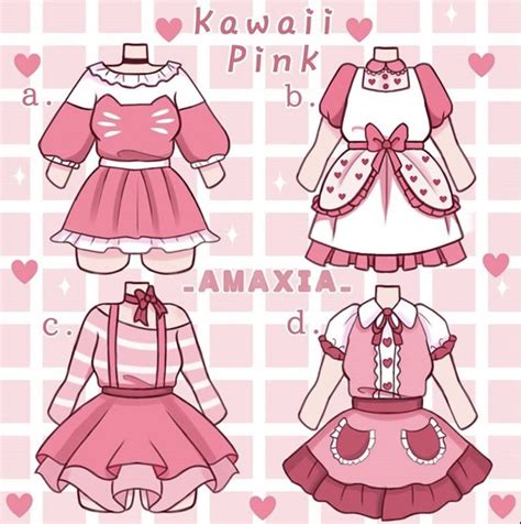 @amaxia Kawaii pink | Art clothes, Kawaii clothes, Drawing anime clothes