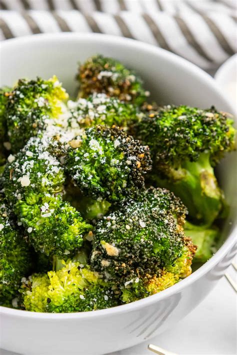 Crispy Parmesan Air Fryer Broccoli | Lemons + Zest