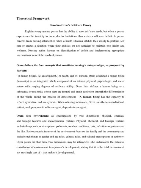 Theoretical Framework | Nursing | Health Care