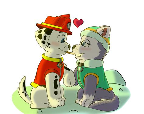 Valentine's Day : Marshall and Everest by AO-2-NICK on DeviantArt