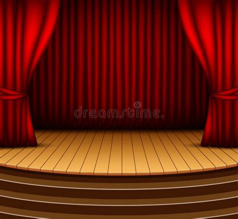 Cartoon Background Stage with Red Curtains Stock Vector - Illustration of cartoon, grand: 133749239