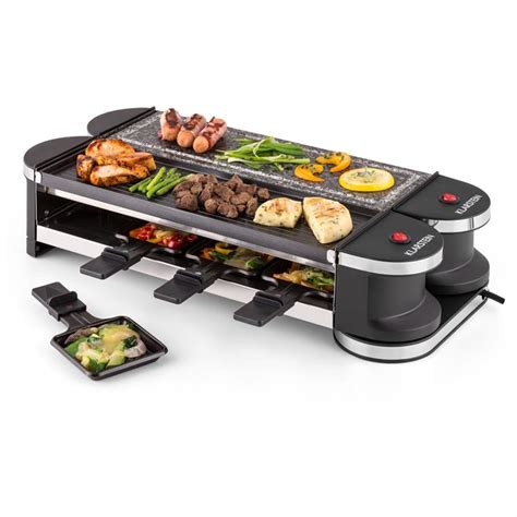 Tenderloin 50/50 Raclette-grill 1200W 8 personnes Pierre naturelle