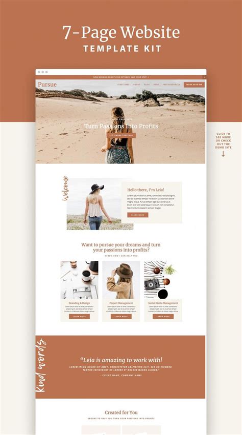 [AFFILIATE LINK] Squarespace Template Kit: Pursue ~ Website Templates ~ Creative Marke ...