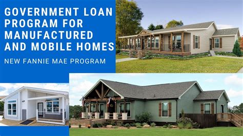 Government Loan Programs Manufactured Home Mobile Home Financing - YouTube