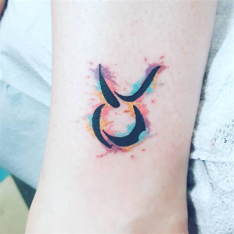 Taurus Zodiac Symbol Tattoo