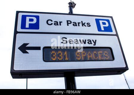 Car parking on the seafront at Southend on Sea in Essex. Photo by Gordon Scammell Stock Photo ...