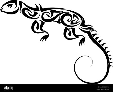 Tattoo Lizard Design Vector Art Stock Vector Image & Art - Alamy