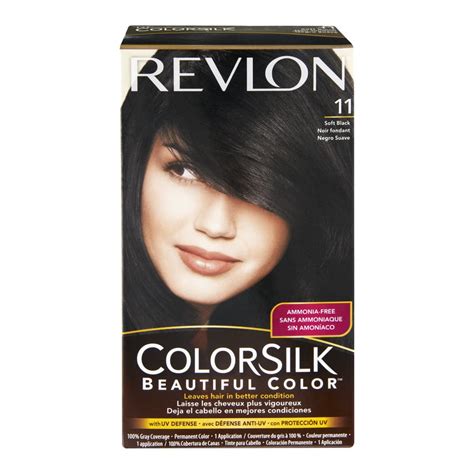 Revlon colorsilk 11 soft black permanent hair color, 1.0 kit - Walmart.com