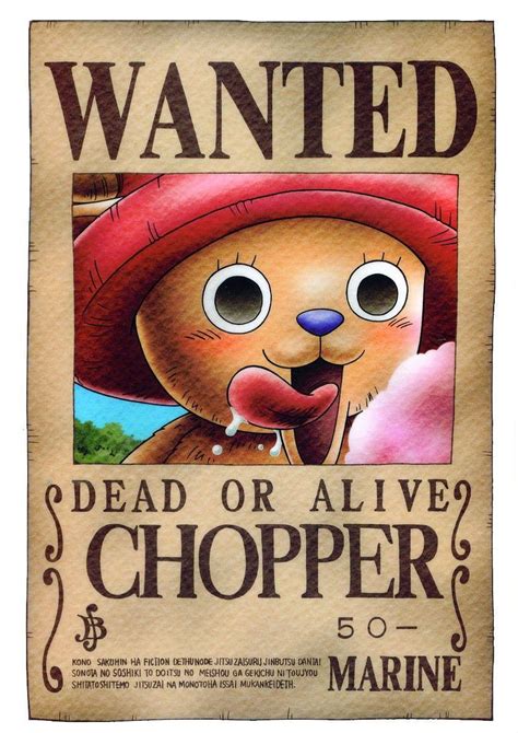 One Piece Anime Wanted Chopper Fresh New [Your, wanted poster one piece ...