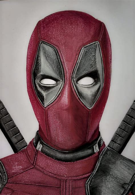 Deadpool Mask Drawing