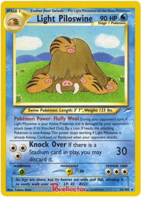 Light Piloswine - Neo Destiny #26 Pokemon Card