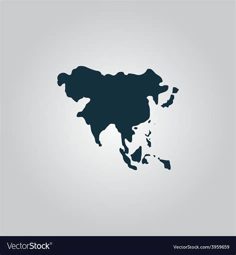 Asia map Royalty Free Vector Image - VectorStock