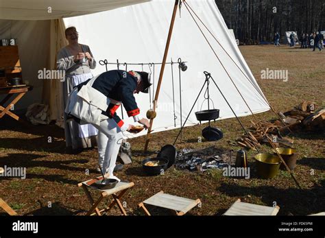 A reenactment of the Battle of Cowpens in Cowpens, South Carolina. The ...