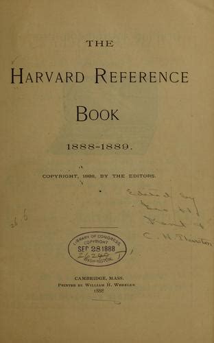 The Harvard reference book (1800 edition) | Open Library