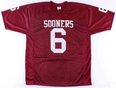 Baker Mayfield Signed Oklahoma Sooners Jersey (Beckett COA) | Pristine ...