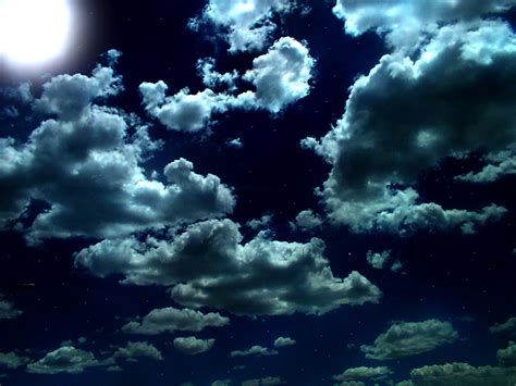 Download Blue Cloud Night Nature Sky HD Wallpaper