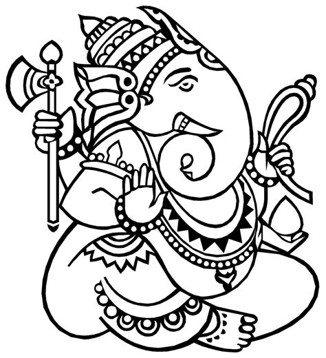 Lord Ganesha Drawing - Cliparts.co